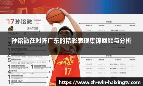 孙铭徽在对阵广东的精彩表现集锦回顾与分析